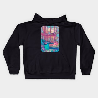 Room of cats and nature Kids Hoodie